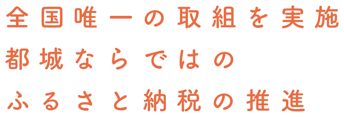 全国唯一の取組を実施。都城ならではのふるさと納税の推進